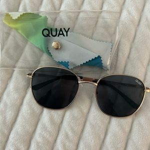 Quay Black & Gold Sunglasses